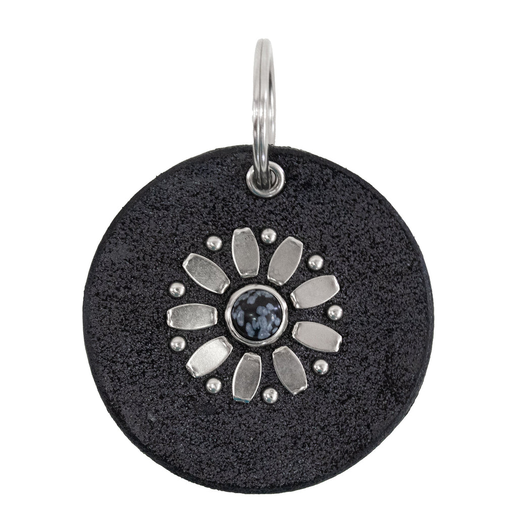 Flor Semi - Precious Stone Keychain